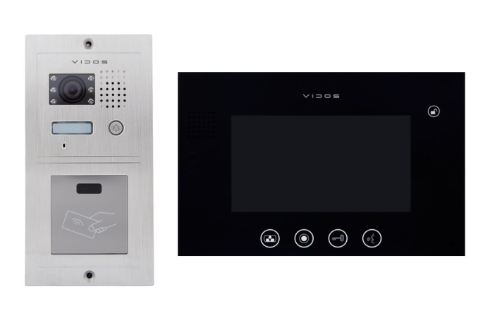 Zestaw wideodomofonu z czytnikiem RFID Vidos S601A-2 M690W